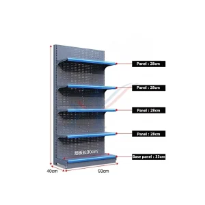 Q235 Steel Supermarket Display Rack 50kg Per Layer Collapsible