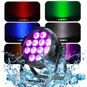 QSE Lighting 12*18W IP65 Waterproof Battery Wireless LED Par Light RGBW DMX512 Sound Activated CRI 90 3200 6500K Stage Light