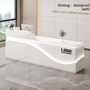 QT-201X Leather Reception Counter for Clothing Store