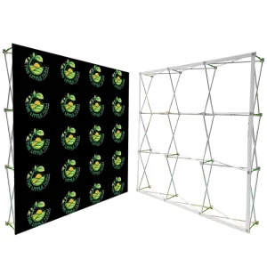 Quick 5 minute Assembly with No Tools Required Stand Fabric Pop up Banner Shop Display Backdrop Stand