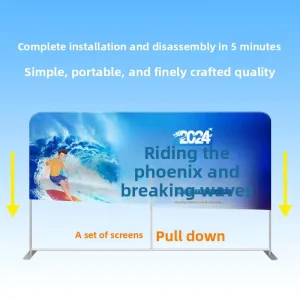 Quick Assembly Pop up Display Custom Signature Wall Faster Erect Booth Event Backdrop Wedding Annual Meeting Poster Sign in