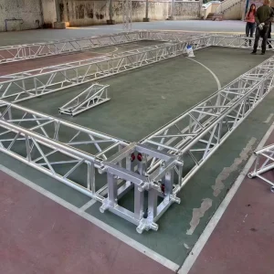 Quick Install Outdoor Performance Portable Aluminum Alloy Stage Mobile Show Flat Waterproof Modular Design Truss Displays
