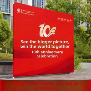 Quick assembly Double sided Vertical Floor standing Minimalist Modern Pull up Banner Check in Wall Advertising Display Backdrop
