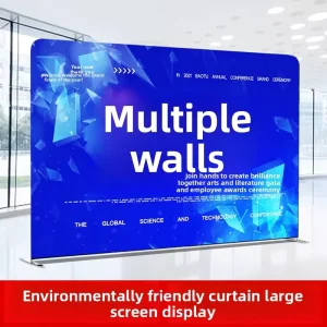 Quick assembly Pop up Display Tension fabric Frame Vertical Floor standing Panel Fast roll up Banner Advertising Display Stand