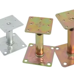 RF Modern Industrial Flooring Floor Support Bracket Heavy Duty Galvanized Steel Base Plate Adjustable Sturdy Load Bearing for