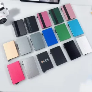 RFID Blocking Aluminum Pop-Up Card Holder for Men