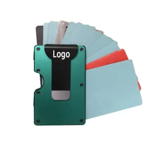 RFID Blocking Metal Slim Wallet and Credit Card Holder with Personalized Logo