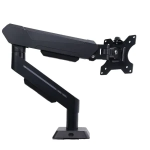 RGB Gas Spring Aluminum Alloy Gaming Monitor Arm Full Motion Adjustable Single Desk Mount Bracket for 24 Inch LCD LED Computers