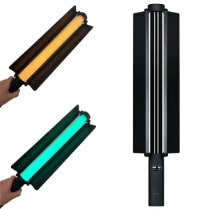 RGB LED Photography Ring Light Handheld Fill Light 360 Degree Adjustable Angle Foldable Design Adjustable Color Temperature