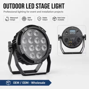RGBWA IP65 DMX512 Controlled Aluminum Alloy LED Par Light for Outdoor Hotel Projects