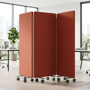 ROHS ASTM C423 Polyester Office Acoustic Partition Europe and America Room Partition Divider Wrapping Cloth Privacy Screen
