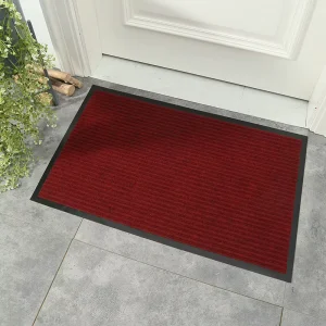 RTS Modern Anti Slip PVC Polypropylene Rubber Floor Mat 60×90 75×45 Logo Patterned Front Door Carpet Rug Washable Outdoor Home