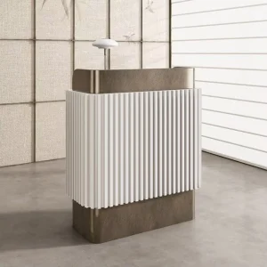 Reception Counter Modern Stainless Steel Reception Desk for Corporate Office Low MOQ OEM ODM