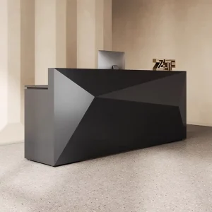 Reception Desk Glossy Front Counter for Office Hotel Company