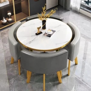 Reception Negotiation Table and Chair Combination Parlor Tables and Chairs Office Leisure Dining Table Scandinavian Style