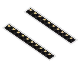 Recessed LED Long Grille Spotlight Anti-Glare Linear Light for Homes, Stores, and Commercial Spaces