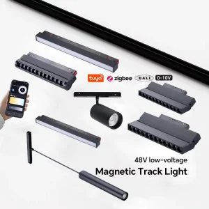 Recessed LED Magnetic Track Light DC48V 0-10V Triac Dimming 10W 20W 30W
