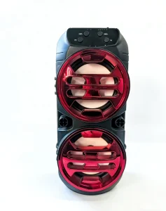 Rechargeable Dual Driver Bluetooth Speaker with RGB Light Portable Karaoke Speaker Outdoor Party Wireless Speaker