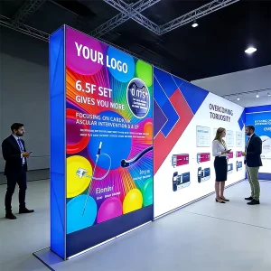 Rectangle Aluminum Alloy Advertising Light Box with Backlight, Folding Exhibition Stand