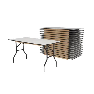 Rectangular Folding MDF Table with HPL for Schools, Workshops, and Hotels