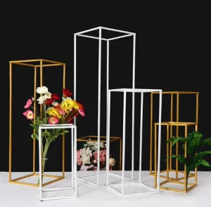 Rectangular Four-Piece Wrought Iron Wedding Props Frame for Stage Decoration