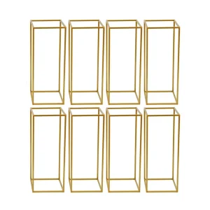 Rectangular Frame Flower Rack Wedding Metal Vase Stand Detachable Flower Stand
