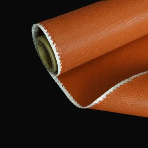 Red Fireproof Silicone Coated Fiberglass Fabric High Temperature Thermal Insulation Cloth