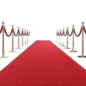 Red Thickened Polyester Outdoor Carpet for Office Hotel Hallway Exhibition for Events Decorative Purposes