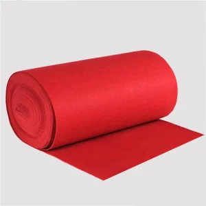 Red Wedding Exhibition Event Welcome Stage Carpet Nonwoven Needle Punch