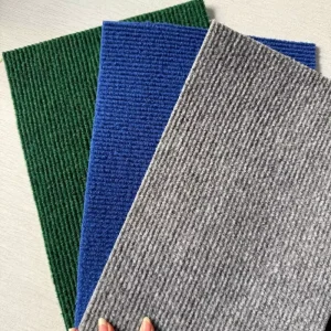 Red and Green Indoor Outdoor Ribbed Carpet for Weddings, Events, and Exhibitions
