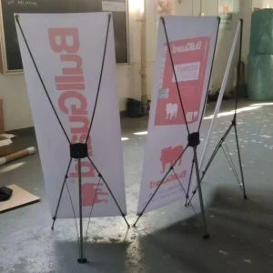 Reinforced Aluminum Adjustable X Banner Stand with CMYK Digital Printing
