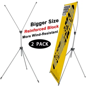 Reinforced Custom Telescopic X Banner Stand Lightweight Aluminum Alloy Impact-Resistant Weatherproof Digital Banner Stand