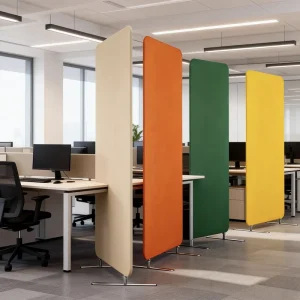 Removable Standing Decorative Polyester Fiber Screen Partition for Office Protect Privacy