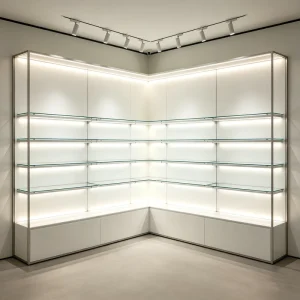 Retail Store Design Retail Shop Fittings Glass Shelves Display Cabinet Glass Display Showcase