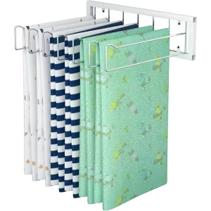 Retail Wall Mounted 10 Arms Metal Fabric Roll Display Stand Rack for Boutique Display