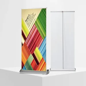 Retractable Aluminum Frame Banner Stand 85x200cm Customized Portable Trade Show Display Tool Free