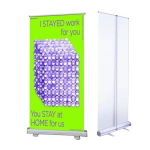 Retractable Aluminum Roll up Banner Stand for Advertising Promotional Flag and Banner Standee Display