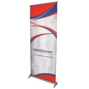 Retractable Portable Vertical Pull-Up Banner Display Stand for Promotion