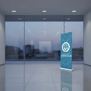 Retractable Portable Wide Base Roll up Banner Stand Floor Display 100 X 200