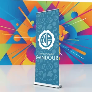 Retractable Roll Up Banner Stand 85×200 Aluminum Portable