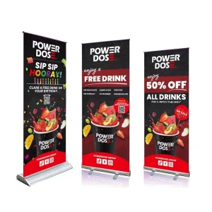 Retractable Roll Up Banner Stand Scrolling Pull Up Banner
