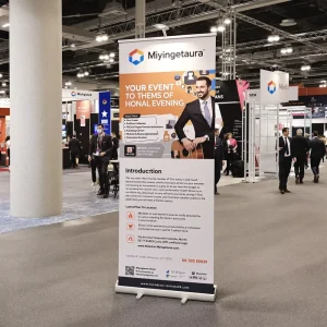 Retractable Roll-Up Banner Stand for Business and Showroom Display