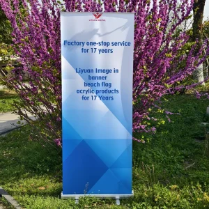 Retractable Roll-Up Banner with Aluminum Stand Waterproof Custom Logo for Exhibitions and Trade Shows