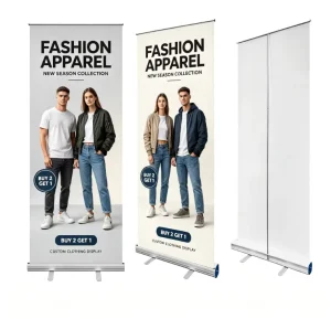 Retractable Rollup Banner Stand Advertising Equipment Aluminum Retractable Kakemono Roll up Banner Stand Display Racks