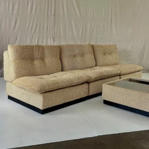 Retro Woven Fabric Modular Sofa with Flexible Combination