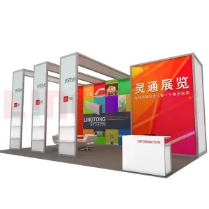 Reusable Eco friendly Customizable Advertising Modular 80mm Aluminum Profile SEG Tension Fabric Tradeshow Exhibition Booth