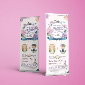 Reusable Lightweight Paper Retractable Roll Banner Stand, CMYK Advertising Printing