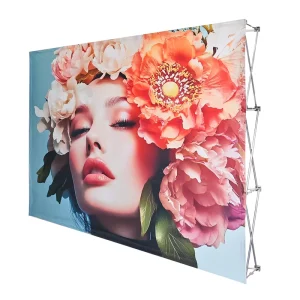 Reusable Pop-Up Display Stand with Custom Logo Printing, Wall-Style Frame, Polyester Material, Weather Resistant