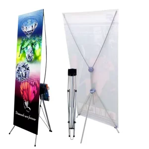 Reusable X Stand Banner Display with Vinyl Banners and Custom Color for Exhibitions and Advertising