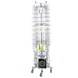 Revolving Card Display Spinning 88 Capacity Brochure Holder Rotating Metal Wire Cards Stand Whirling Postcard Display Rack